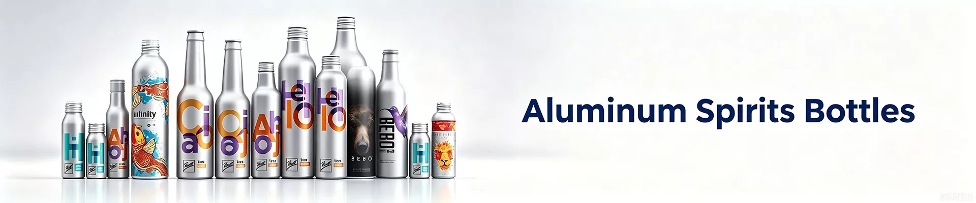 زجاجات المشروبات الروحية الألومنيوم